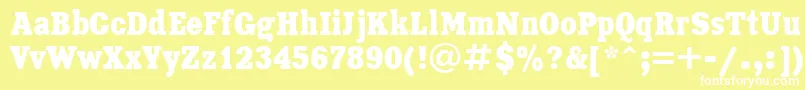 Xna87C Font – White Fonts on Yellow Background