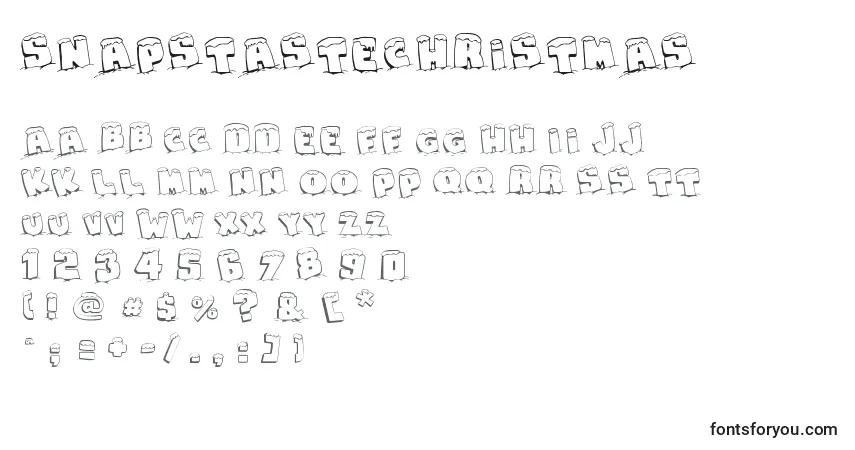 Schriftart SnapsTasteChristmas – Alphabet, Zahlen, spezielle Symbole