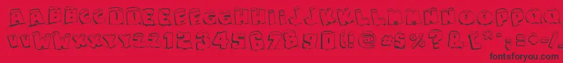 SnapsTasteChristmas Font – Black Fonts on Red Background