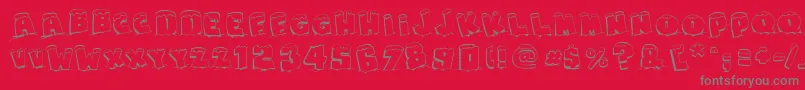 Шрифт SnapsTasteChristmas – серые шрифты на красном фоне