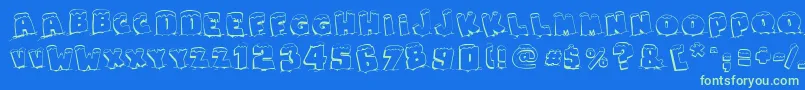 SnapsTasteChristmas Font – Green Fonts on Blue Background