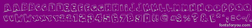 SnapsTasteChristmas Font – Green Fonts on Purple Background