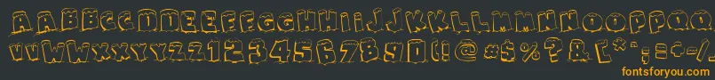 SnapsTasteChristmas Font – Orange Fonts on Black Background