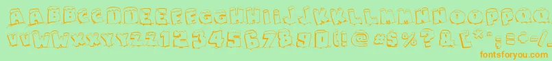 SnapsTasteChristmas Font – Orange Fonts on Green Background