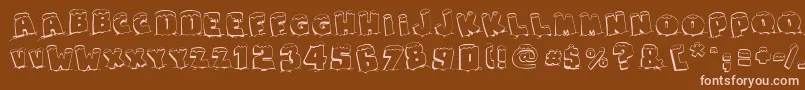 SnapsTasteChristmas Font – Pink Fonts on Brown Background