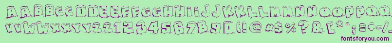 SnapsTasteChristmas Font – Purple Fonts on Green Background