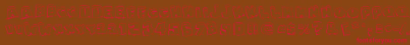 SnapsTasteChristmas Font – Red Fonts on Brown Background