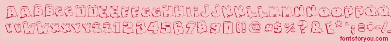 SnapsTasteChristmas Font – Red Fonts on Pink Background