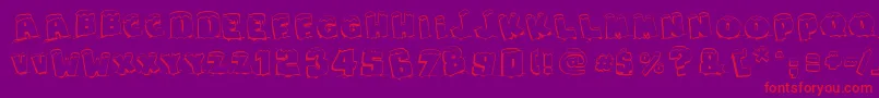 SnapsTasteChristmas Font – Red Fonts on Purple Background