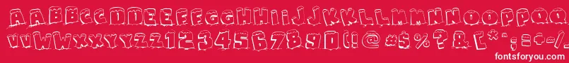 SnapsTasteChristmas Font – White Fonts on Red Background