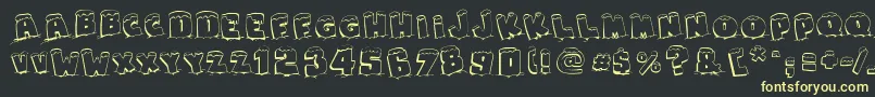 SnapsTasteChristmas Font – Yellow Fonts on Black Background