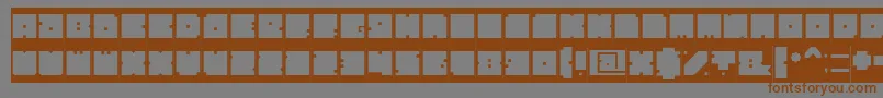 BlockInverse Font – Brown Fonts on Gray Background