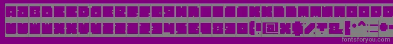 BlockInverse Font – Gray Fonts on Purple Background