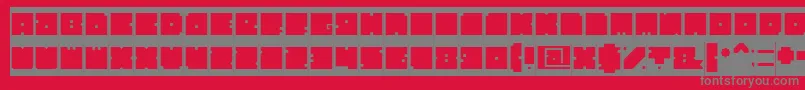 BlockInverse Font – Gray Fonts on Red Background
