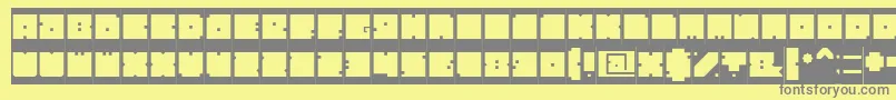 Saiba mais sobre a fonte BlockInverse Fonte BlockInverse – fontes cinzas em um fundo amarelo
