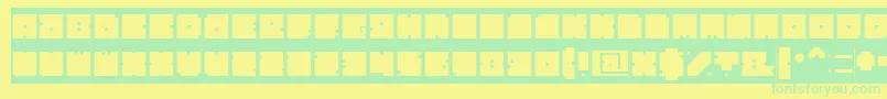 fuente BlockInverse – Fuentes Verdes Sobre Fondo Amarillo