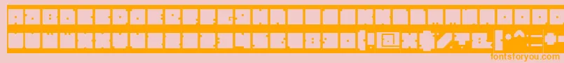 BlockInverse Font – Orange Fonts on Pink Background