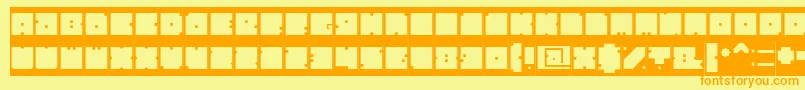Шрифт BlockInverse – оранжевые шрифты на жёлтом фоне