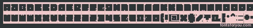 Шрифт BlockInverse – розовые шрифты на чёрном фоне