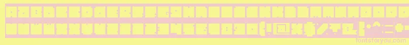 Police BlockInverse – polices roses sur fond jaune
