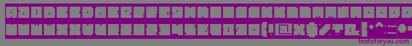 Шрифт BlockInverse – фиолетовые шрифты на сером фоне