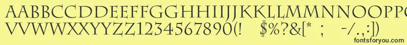 Barrygothicc Font – Black Fonts on Yellow Background