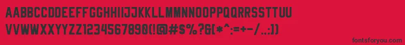RheibornSansClean Font – Black Fonts on Red Background