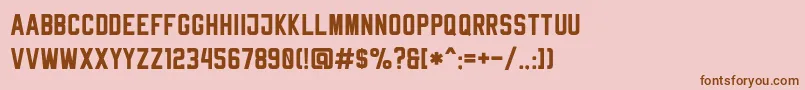 RheibornSansClean Font – Brown Fonts on Pink Background