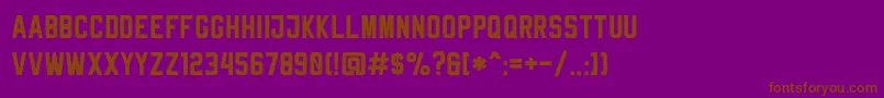 RheibornSansClean Font – Brown Fonts on Purple Background