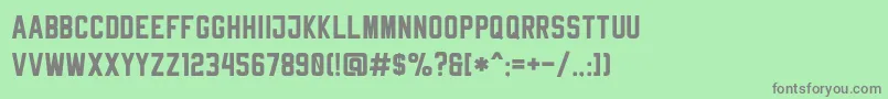RheibornSansClean Font – Gray Fonts on Green Background