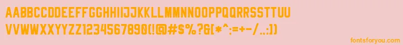 RheibornSansClean Font – Orange Fonts on Pink Background