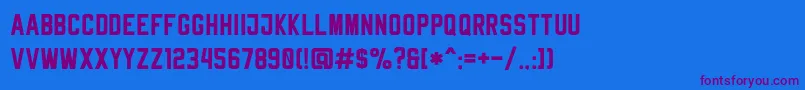 RheibornSansClean Font – Purple Fonts on Blue Background