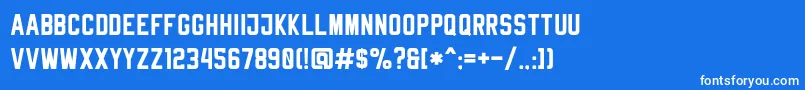 RheibornSansClean Font – White Fonts on Blue Background