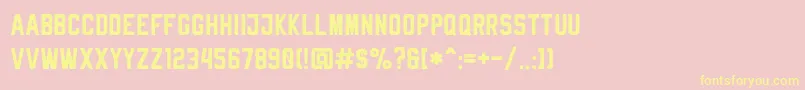 RheibornSansClean Font – Yellow Fonts on Pink Background