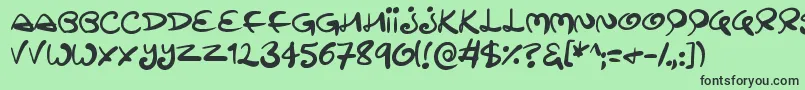 Swirltastic Font – Black Fonts on Green Background