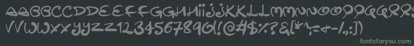 Swirltastic Font – Gray Fonts on Black Background