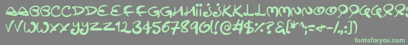 Swirltastic Font – Green Fonts on Gray Background