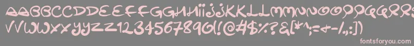 Swirltastic Font – Pink Fonts on Gray Background