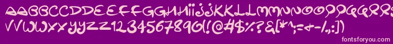 Swirltastic Font – Pink Fonts on Purple Background
