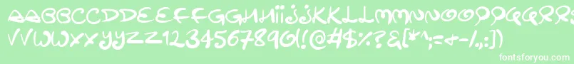 Swirltastic Font – White Fonts on Green Background