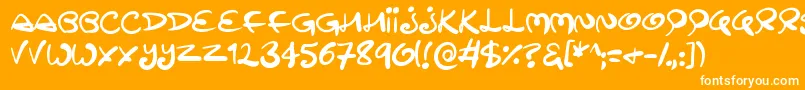 Swirltastic Font – White Fonts on Orange Background