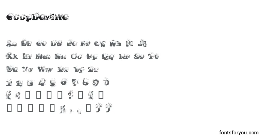 Schriftart CoopDeville – Alphabet, Zahlen, spezielle Symbole