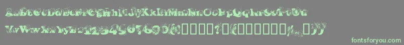 CoopDeville Font – Green Fonts on Gray Background