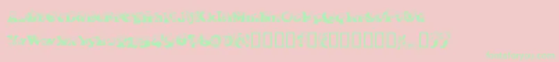 CoopDeville Font – Green Fonts on Pink Background