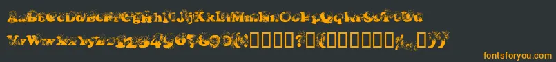 CoopDeville Font – Orange Fonts on Black Background