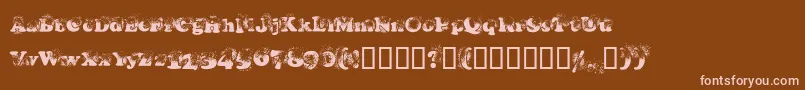 CoopDeville Font – Pink Fonts on Brown Background