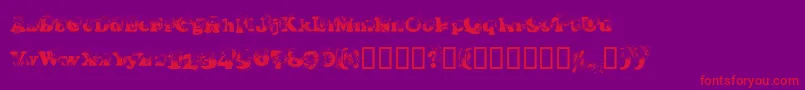 CoopDeville Font – Red Fonts on Purple Background