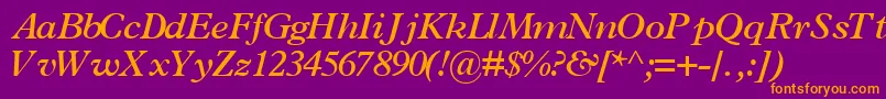 TerminussskBoldItalic Font – Orange Fonts on Purple Background