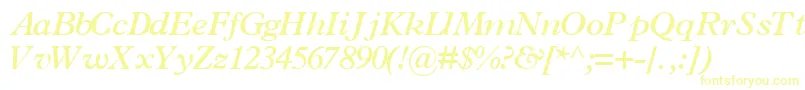 TerminussskBoldItalic Font – Yellow Fonts on White Background