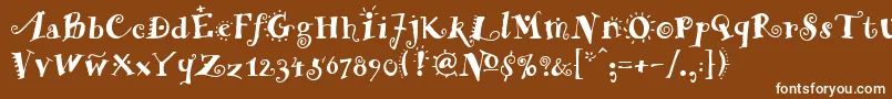 Herman Font – White Fonts on Brown Background